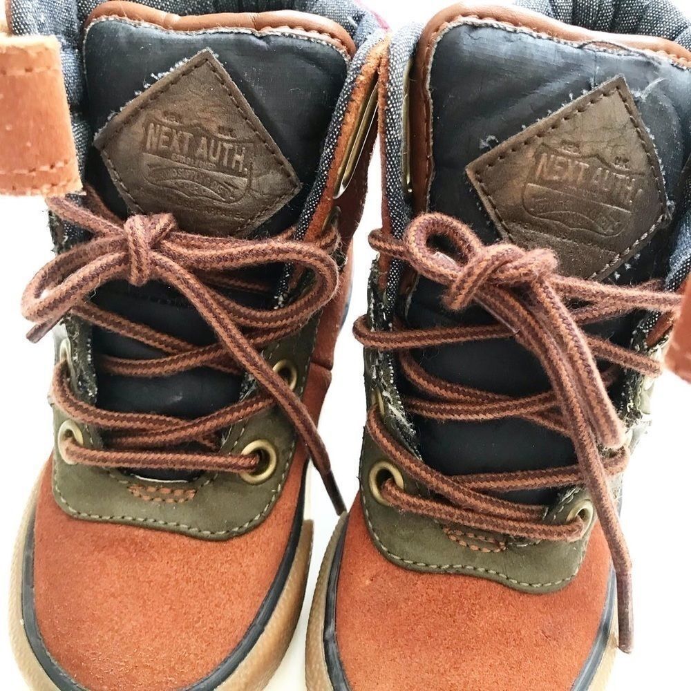 NEXT brown suede hi-top shoes EUC size 5 - Picture 4 of 6